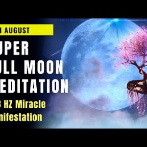 Full Super Moon Meditation 🌕 AUGUST 12 2022 💫 Lions Gate Portal 2022 Wind Down 💖 528 Hz #supermoon