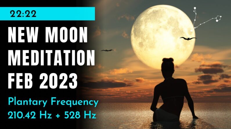 NEW Moon Meditation + Synodic Moon frequency 210.42 Hz ♓️ FULL MOON IN PISCES FEBRUARY 2023 🌕