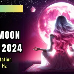 Full Moon Meditation: Embrace the Pink Moon with Healing Frequencies (April 2024) 🌺🌕✨