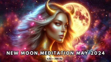 New Moon Meditation: Healing Frequencies For The Taurus Moon (May 2024) 🌸🌕✨